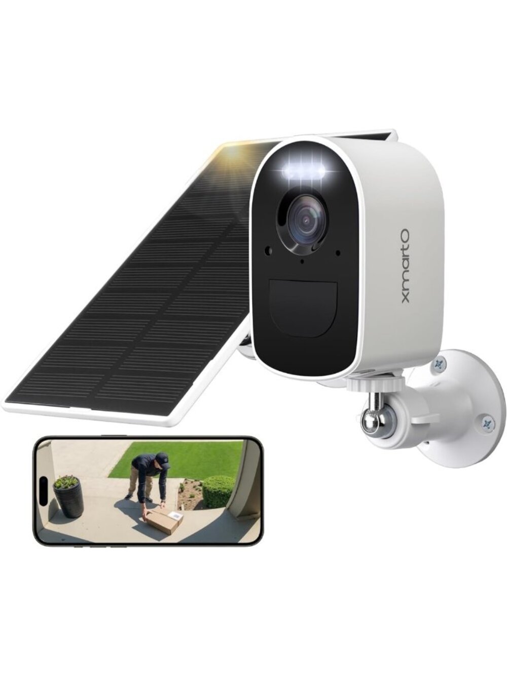 4MP QHD WiFi6 Solar-Powered Indoor/Outdoor Security Camera - Dual-Band, Wireless